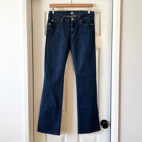 👖 7 FOR ALL MANKIND Denim - Kimmie Bootcut - Dark Wash - Size 30 - Picture 1 of 7